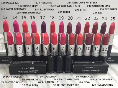 Hot Sale New MAC Lustre Matte Lipstick Rouge A Levres 3g 0.1oz Wholesale